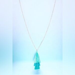🩵🆕🩵Elegant Turquoise Tassel Necklace